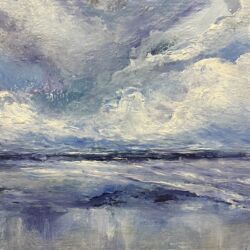 Wet sand on a cool November day