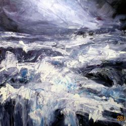 Cascading sea over rocks 1.