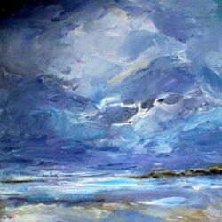 Folding sky over the shore